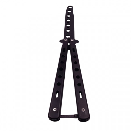Set doua briceaguri fluture de antrenament IdeallStore®, Black Distortion, otel inoxidabil [10]