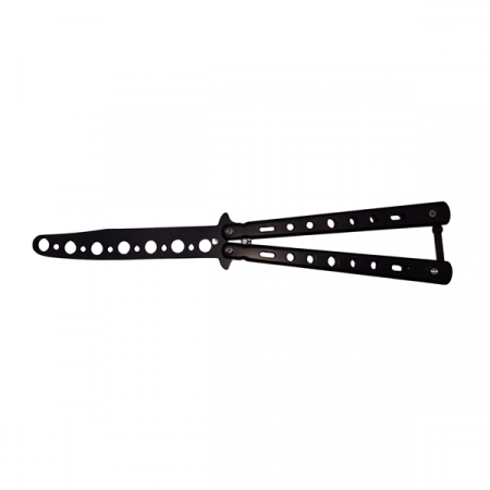 Set doua briceaguri fluture de antrenament IdeallStore®, Black Distortion, otel inoxidabil [6]
