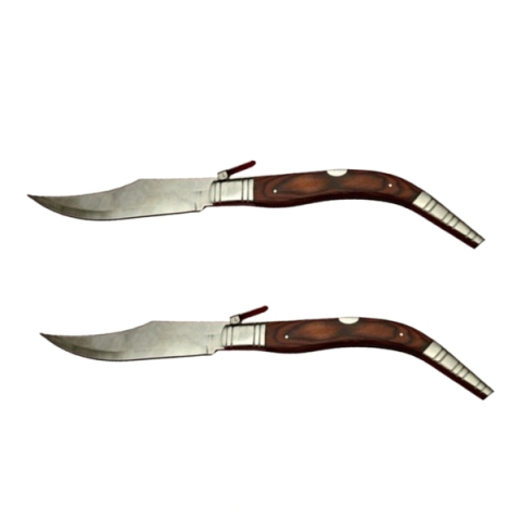 Cutite vanatoare - Set doua bricege de vanatoare cricket, lamă oțel inoxidabil, maro, 38 cm