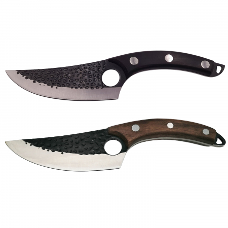 CASA SI GRADINA - Set doua cutite de bucatarie IdeallStore®. Japanese Chef, lucrate manual, otel, maner lemn, 27.5 cm