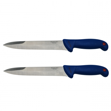 Cutite macelarie - Set doua cutite de injunghiat IdeallStore®, Chef's Blade, otel inoxidabil, 32 cm, albastru