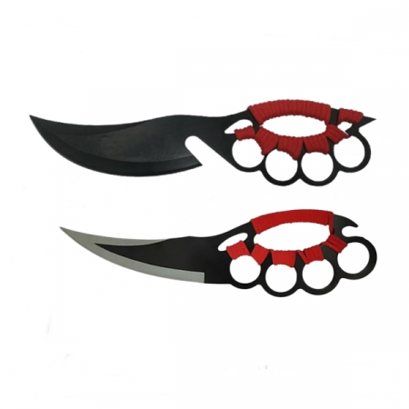 CASA SI GRADINA - Set doua cutite de vanatoare, Cobra Red, IdeallStore, negru, husa inclusa