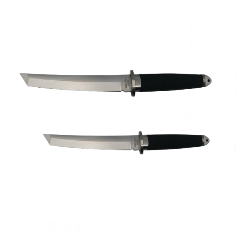 Cutite japoneze - Set doua cutite de vanatoare, IdeallStore®, otel inoxidabil, argintiu, 32.5 cm, toc inclus