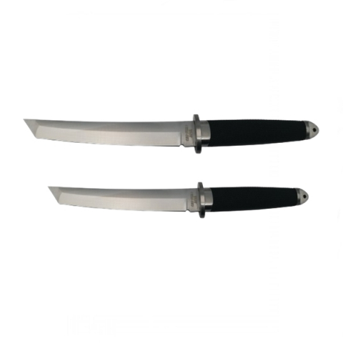 Cutite japoneze - Set doua cutite de vanatoare, IdeallStore®, otel inoxidabil, argintiu, 36 cm, toc inclus