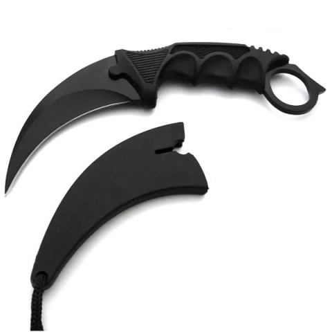 Set doua cutite karambit, 19 cm, negru, teaca inclusa [2]
