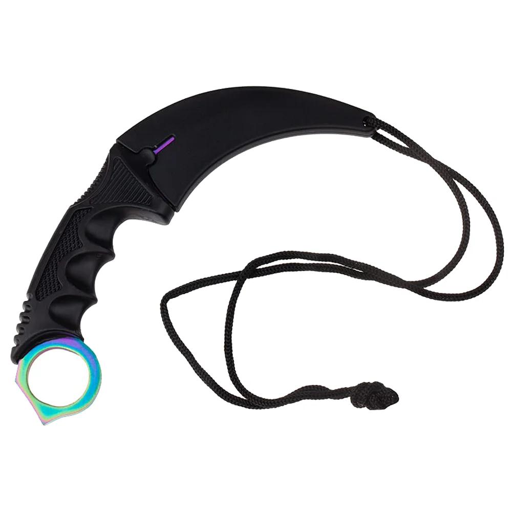 Set doua cutite karambit vanatoare DEPOX®, lamă fixă, oțel inoxidabil 420, multicolor/gri, 19 cm [9]