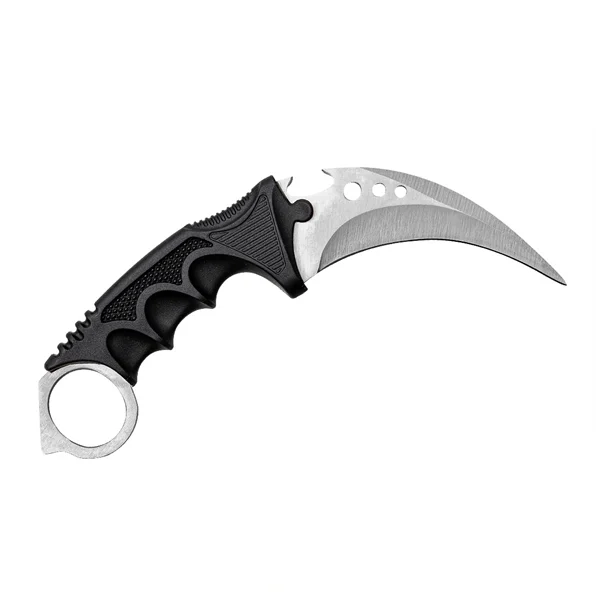 Set doua cutite karambit vanatoare DEPOX®, lamă fixă, oțel inoxidabil 420, multicolor/gri, 19 cm [17]