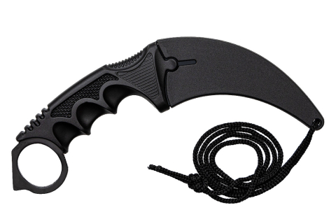 Set doua cutite karambit vanatoare DEPOX®, lamă fixă, oțel inoxidabil 420, negru/gri, 19 cm [12]