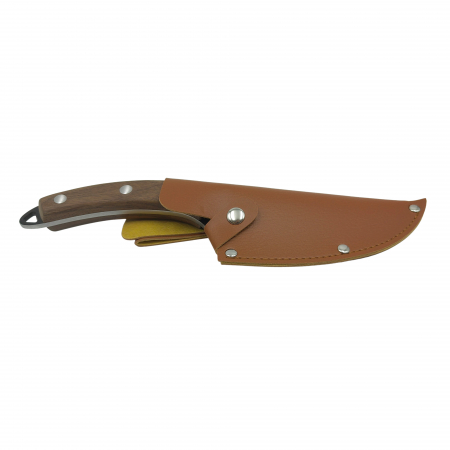 Set doua cutite macelarie IdeallStore®, lucrate manual, Shuryo Blade, 27.5 cm, maro, teaca piele naturala [6]