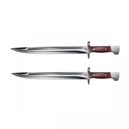 Cutite & seturi de cutite - Set doua cutite pentru camping si vanatoare AK, IdeallStore®, 39 cm, maro