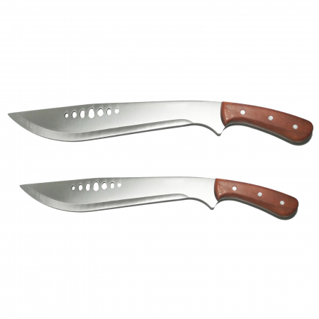 Sabii & Macete - Set doua macete de vanatoare IdeallStore®, Age of Safari, otel inoxidabil, maro