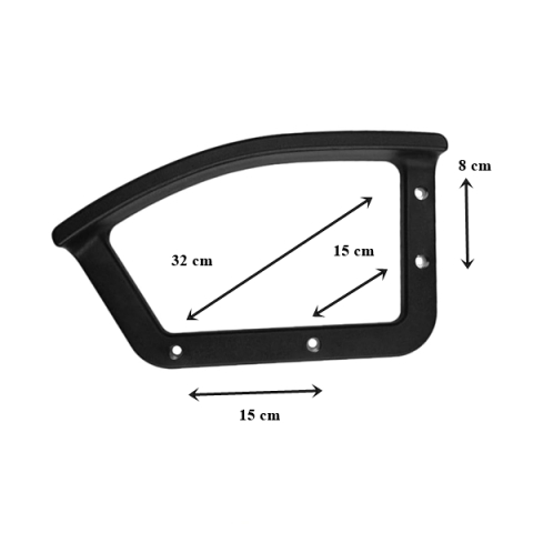 Set doua manere scaun birou standard, negru, 32 cm [1]
