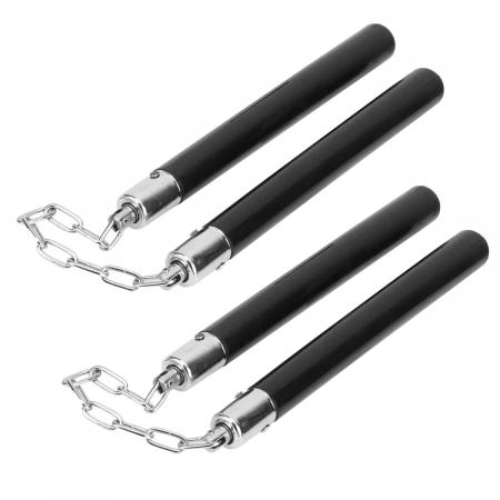 Bastoane telescopice si nunceaguri - Set doua nunceaguri IdeallStore®, True Training, de antrenament, 31 cm, cauciuc, negru