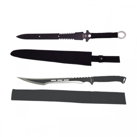 Sabii & Macete - Set doua sabii de vanatoare, IdeallStore®, 69 cm, husa inclusa