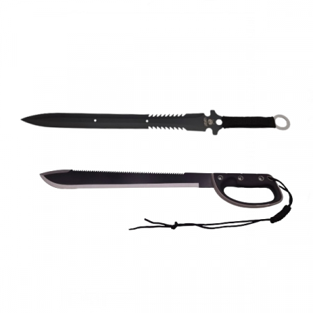 Sabii & Macete - Set doua sabii de vanatoare, Ideallstore®, British Rebellion, 61 cm, teaca inclusa