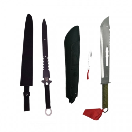 SPORT & TIMP LIBER - Set doua sabii de vanatoare,  IdeallStore®, Last Ronin, 68.5 cm, negru