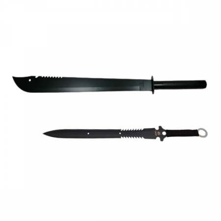 Sabii & Macete - Set doua sabii de vanatoare, IdeallStore®, Ninja Blade, 83 cm, negru, teaca inclusa