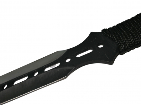 Set doua sabii de vanatoare IdeallStore®, Red Ronin si Dao Blade, otel inoxidabil, negru, teaca inclusa [12]