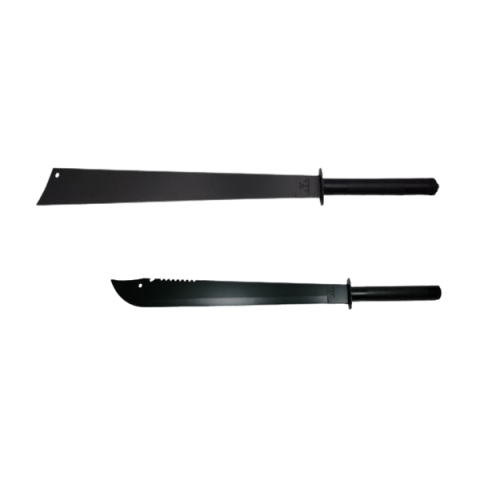 Sabii & Macete - Set doua sabii vanatoare DEPOX®, maner metal, 81 cm/50 cm, negru, teaca inclusa