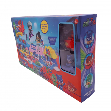 Set eroi in pijamale circuit cu garaj 233 IdeallStore®, multicolor, 55 cm [1]