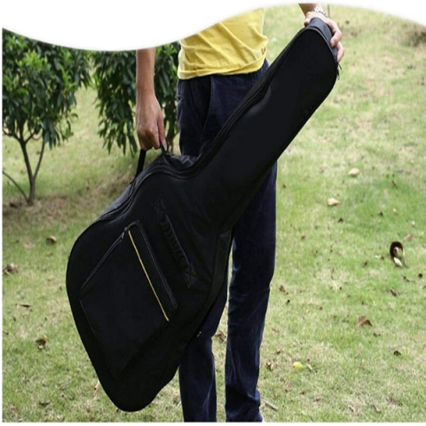 Set husa si chitara clasica din lemn, Cutaway alb, 95 cm [8]