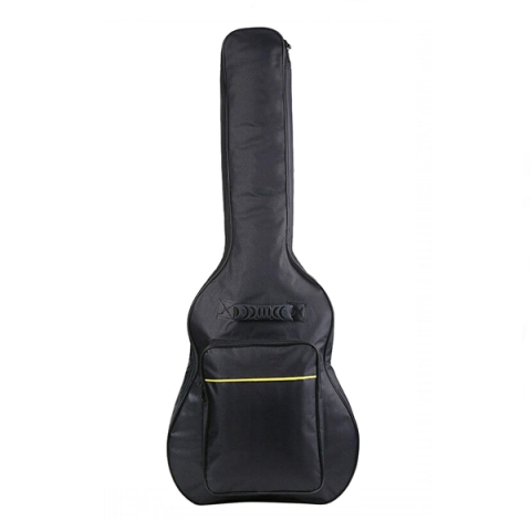 Set husa si chitara clasica din lemn, Cutaway alb, 95 cm [5]