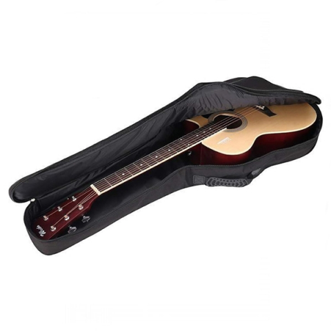 Set husa si chitara clasica din lemn, Cutaway alb, 95 cm [7]