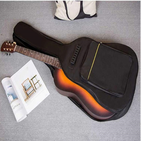 Set husa si chitara clasica din lemn, Cutaway alb, 95 cm [9]