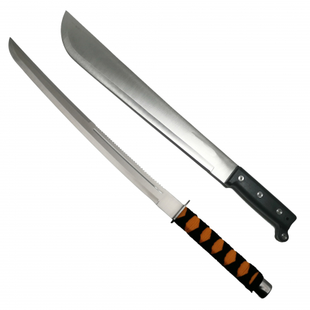 Sabii & Macete - Set IdeallStore, sabie de vanatoare Ninja Path si Maceta Pirates Blade, otel inoxidabil, multicolor