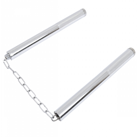 Set maceta de vanatoare IdeallStore®, Knife of Mind, otel inoxidabil, argintie, 46 cm si nunceag metalic [11]