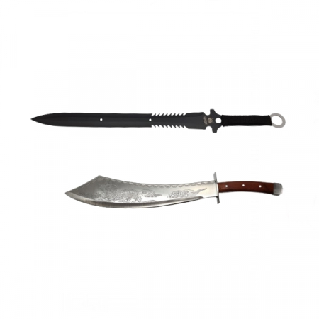 SPORT & TIMP LIBER - Set maceta si sabie de vanatoare, IdeallStore®, 54 cm , cutit de aruncat inclus