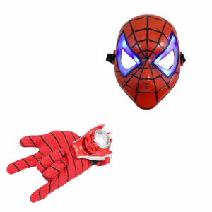 Costume spiderman - Set manusa cu lansator Spiderman si masca LED
