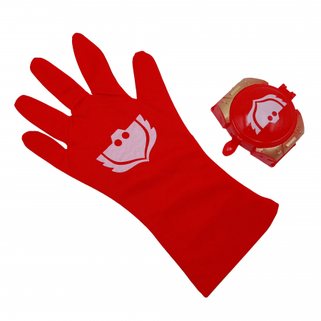 Set manusa si accesorii Eroi in Pijamale IdeallStore®, Bufnita Misterioasa, marime universala, rosu [6]