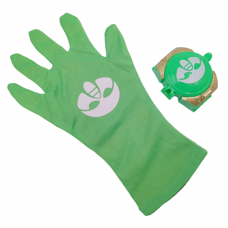 Set manusa si accesorii Eroi in Pijamale IdeallStore®, Sopi Neinfricatul, marime universala, verde [6]
