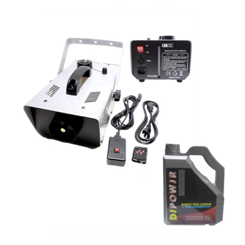 Echipamente petrecere - Set Mașină de fum profesionala si lichid fum 4.5 l, IdeallStore®, telecomanda, 1500 w