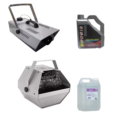 Echipamente petrecere - Set Masina de fum si Masina baloane 60W, IdeallStore®, 1200 W, lichid 4.5 l inclus