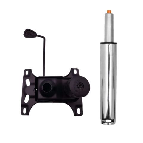 Accesorii mese si scaune - Set mecanism reglaj si cilindru piston gaz pentru scaune birou, argintiu, 35 cm