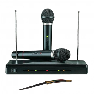 Microfoane - Set microfoane wireless si reciever C-05, cutit spaniol cadou