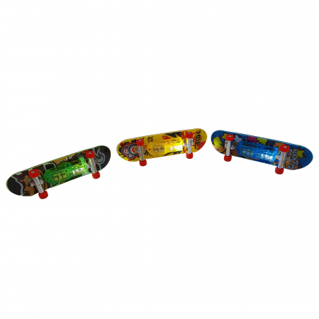 Set mini Skateboard IdeallStore®, Fingerboard Light, LED, 9.5 cm, multicolor [3]