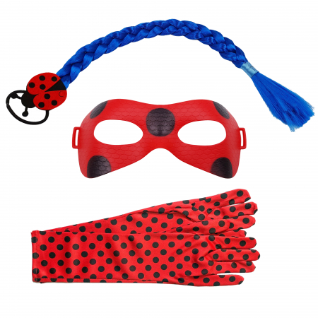 Costume Halloween copii - Set trei accesorii costum IdeallStore®, Buburuza Miraculoasa, universala, rosu