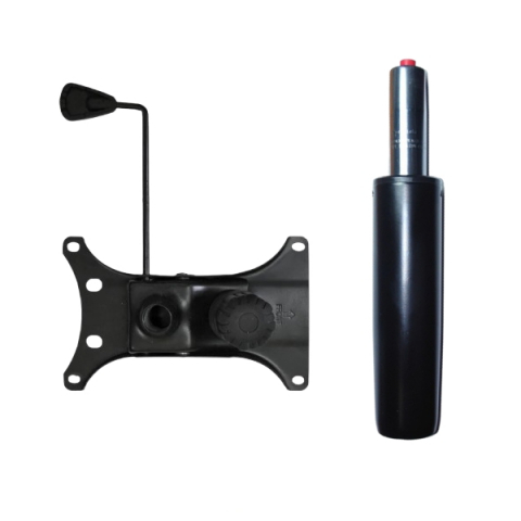 CASA SI GRADINA - Set placuta balans metal, 26 x 15 cm si cilindru piston, gaz, pentru scaune birou, negru, 35 cm