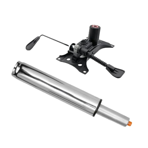 Accesorii mese si scaune - Set placuta balans metalica, 25 cm x 15 cm si cilindru piston, gaz, pentru scaune birou, argintiu, 35 cm