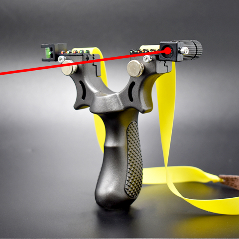 Set prastie laser IdeallStore®, Sling King, plastic, 11.5 cm, boloboc, argintiu si 100 bile de 6 mm [10]