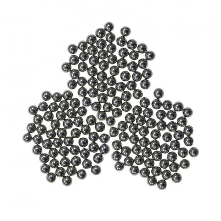Set prastie metalica cu laser si 300 bile metalice 9 mm, 12 cm, boloboc, maner lemn, maro, husa inclusa [3]