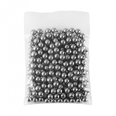 Set prastie metalica IdeallStore®, Sling King, snur, negru, 15 cm si 200 bile metalice [4]