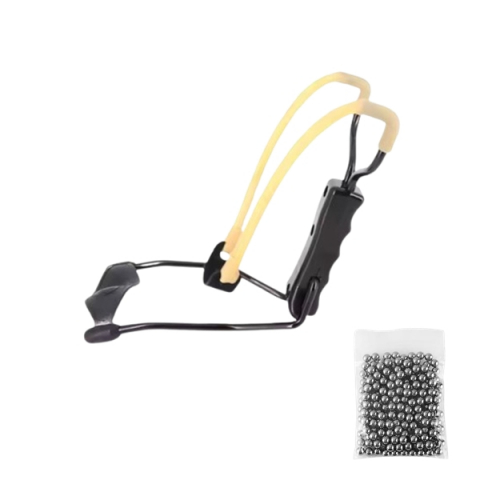 SPORT & TIMP LIBER - Set prastie metalica profesionala cu suport de incheietură si 100 bile 7 mm, metal, maner antiderapant, 18 cm