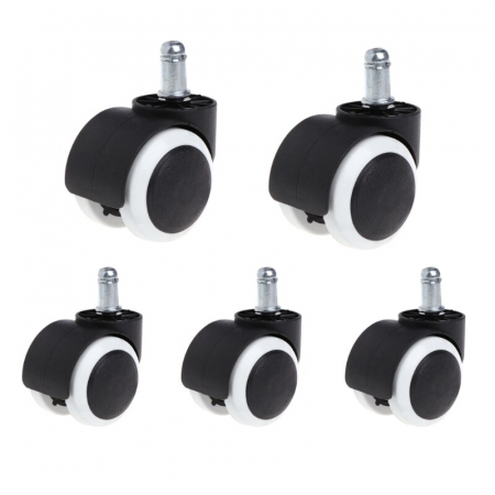 Set bază si roti pentru scaun directorial DEPOX®, metal/pvc, 60 cm, argintiu/negru [2]