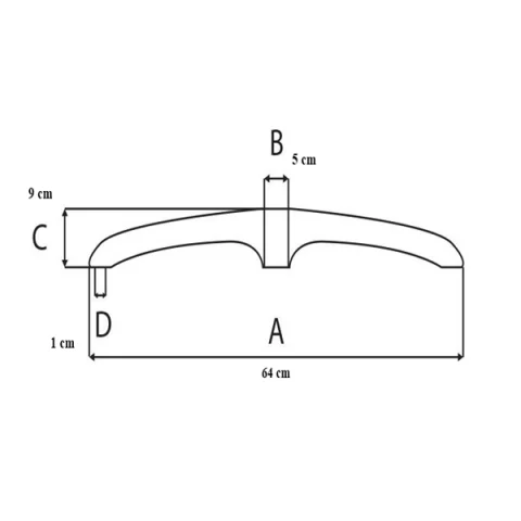 Set baza si role pentru scaun de birou DEPOX®, cauciuc, 5 bucati, negru, 64 cm [3]