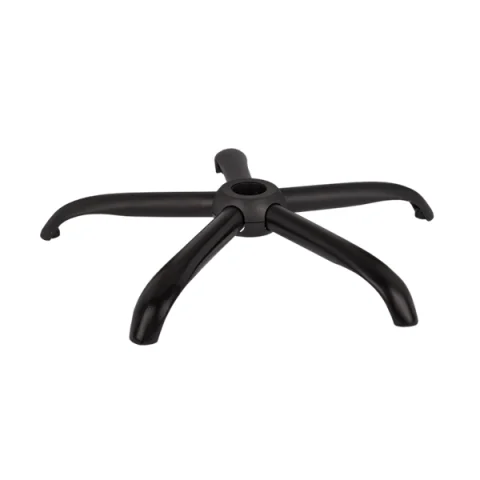 Set baza si role pentru scaun de birou DEPOX®, cauciuc, 5 bucati, negru, 64 cm [2]