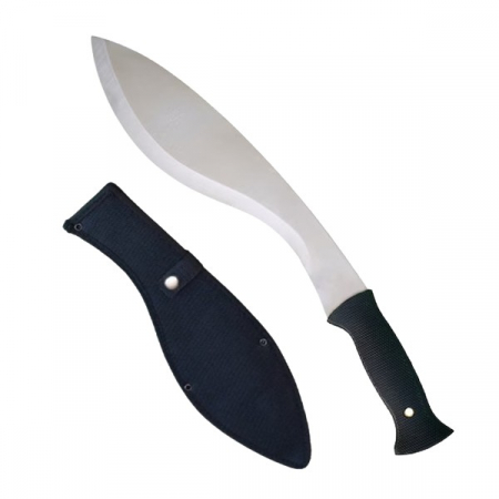 Set sabie si maceta de vanatoare, IdeallStore®, Kukri Silver, 44 cm, husa inclusa [1]